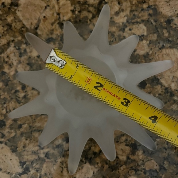 MCM frosted glass Starburst. Trinket holder. - Picture 6 of 7